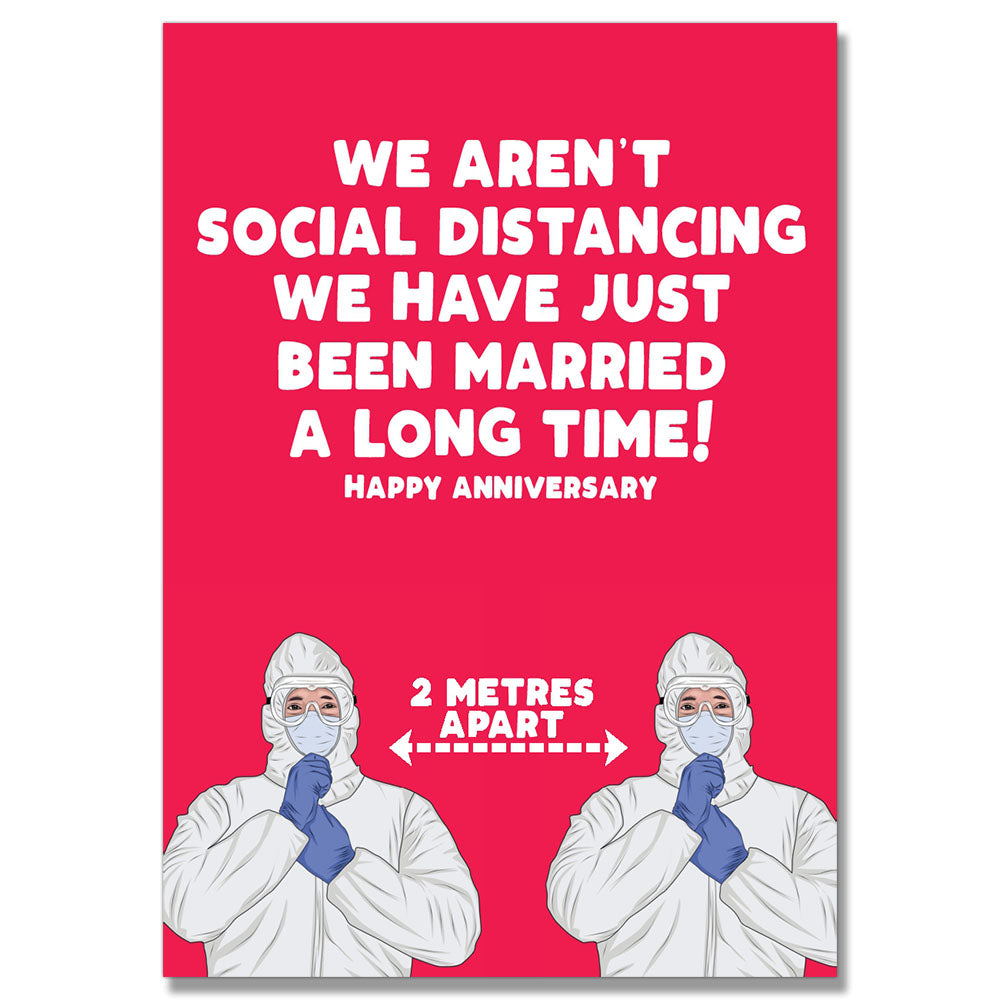 2 Metres Hazmat Anniversary Card PACK OF 6 #1 image